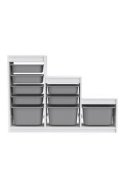 Hanah Home Armario Multiusos Blanco y Gris